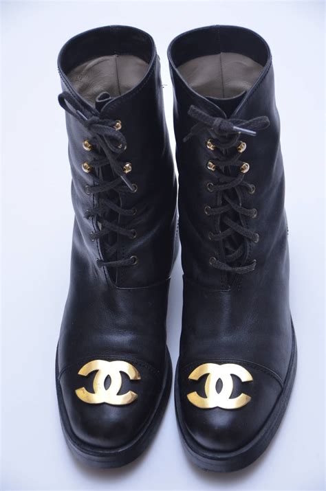 chanel military boots|vintage chanel combat boots.